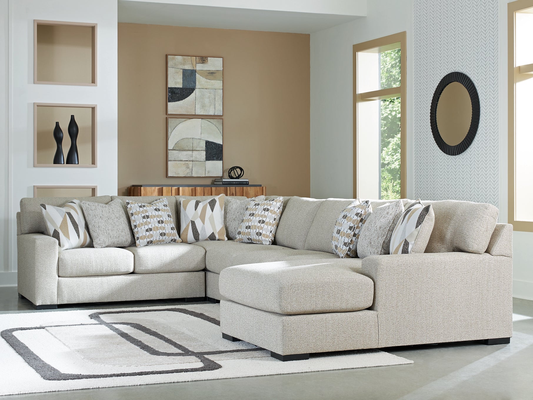 Canapé modulable 5 pièces Laurelgrove avec méridienne