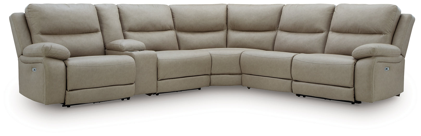 Canapé sectionnel inclinable 6 pièces Narwhal Place avec console de rangement