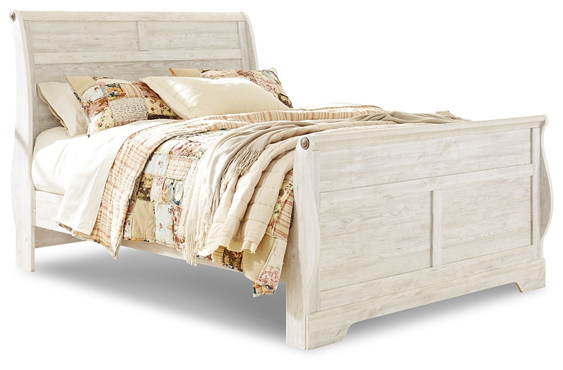 Lit bateau Willowton Queen avec commode et miroir