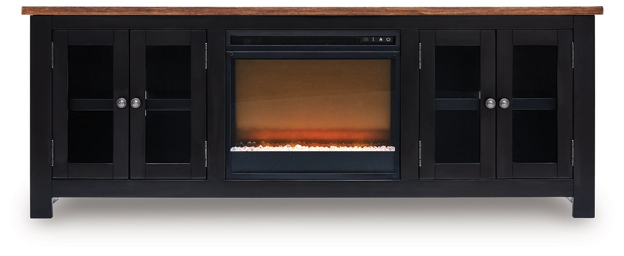 Meuble TV Wildenauer 76 avec cheminée électrique