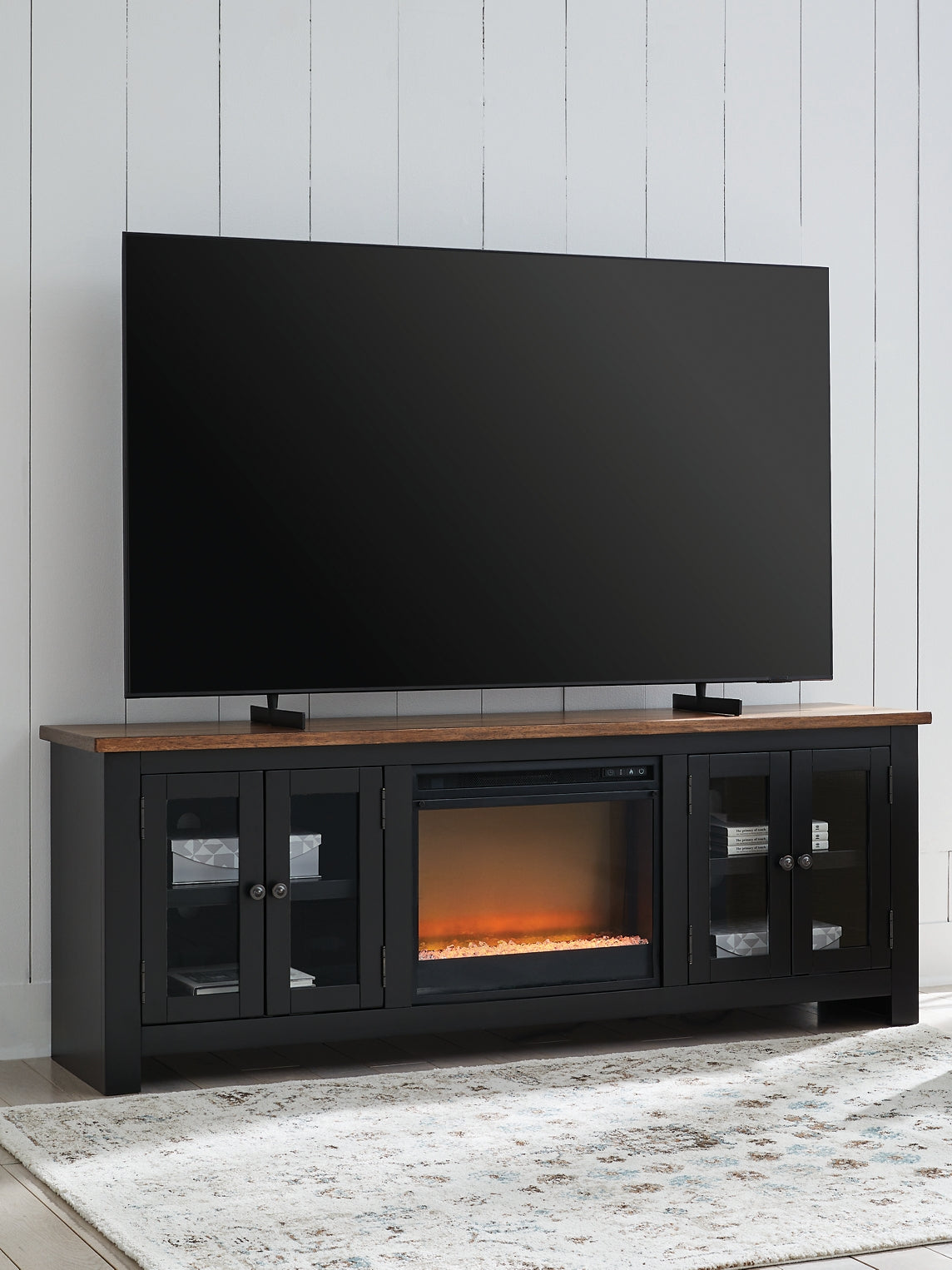 Meuble TV Wildenauer 76 avec cheminée électrique