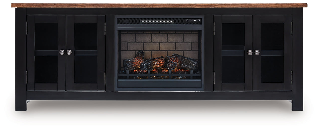 Meuble TV Wildenauer 76 avec cheminée électrique