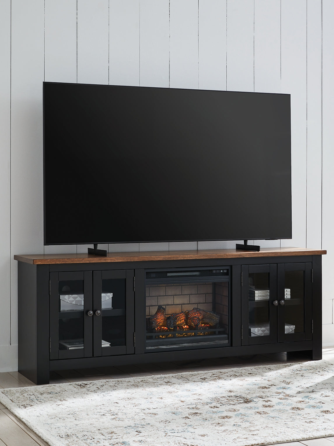 Meuble TV Wildenauer 76 avec cheminée électrique