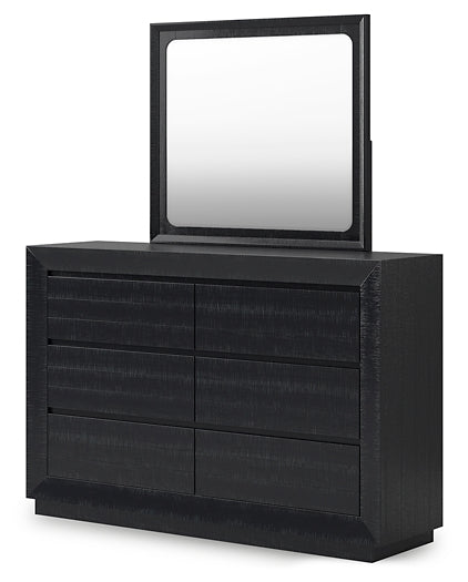 Lit king size Londer California avec commode et miroir
