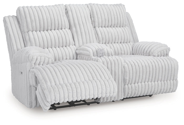 Causeuse Rhines Falls DBL REC PWR avec console