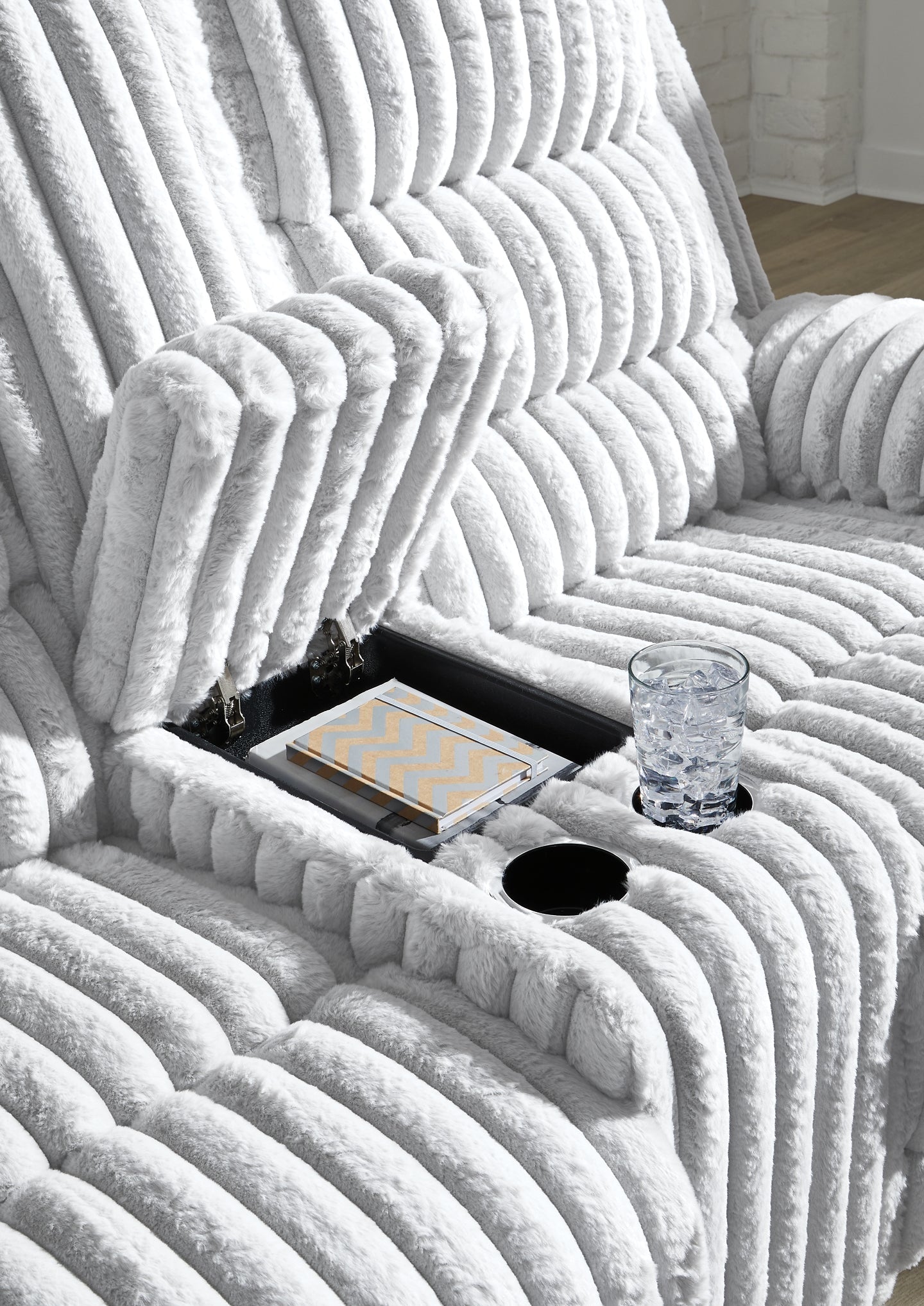Causeuse Rhines Falls DBL REC PWR avec console