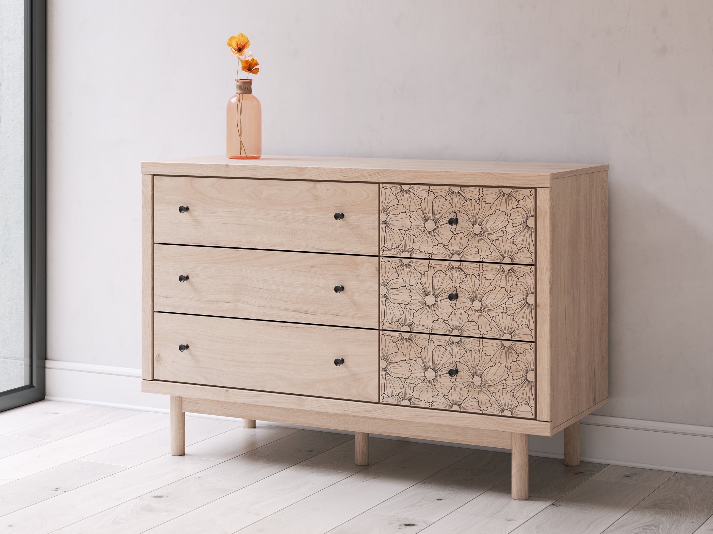 Commode à six tiroirs Arloster