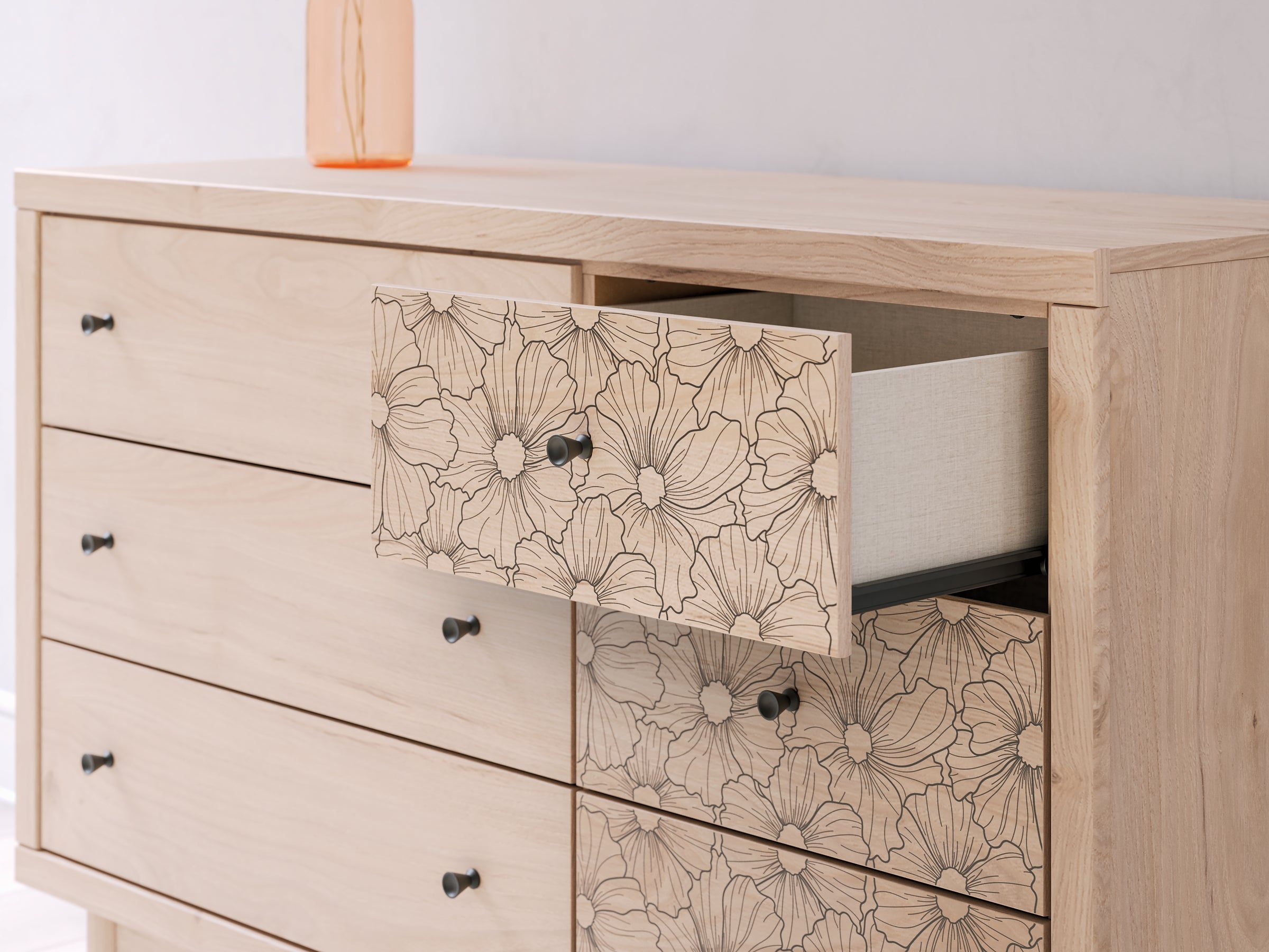 Commode à six tiroirs Arloster