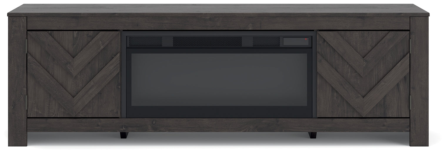 Meuble TV Cayboni 71 avec foyer électrique