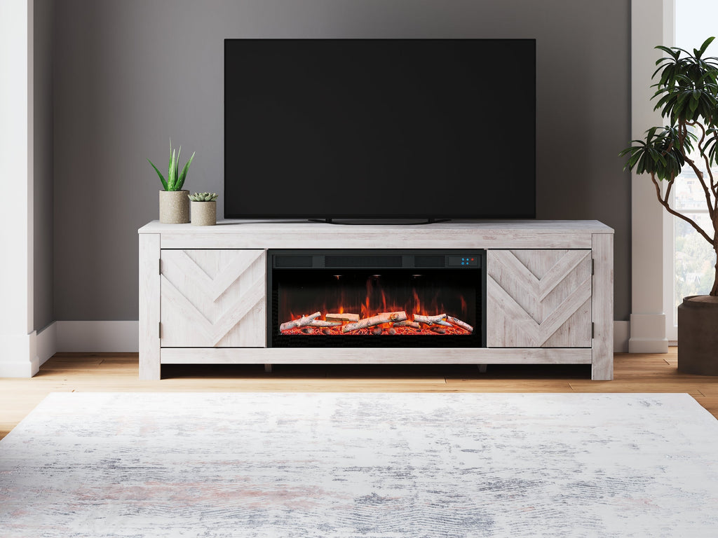 Meuble TV Cayboni 71 avec foyer électrique