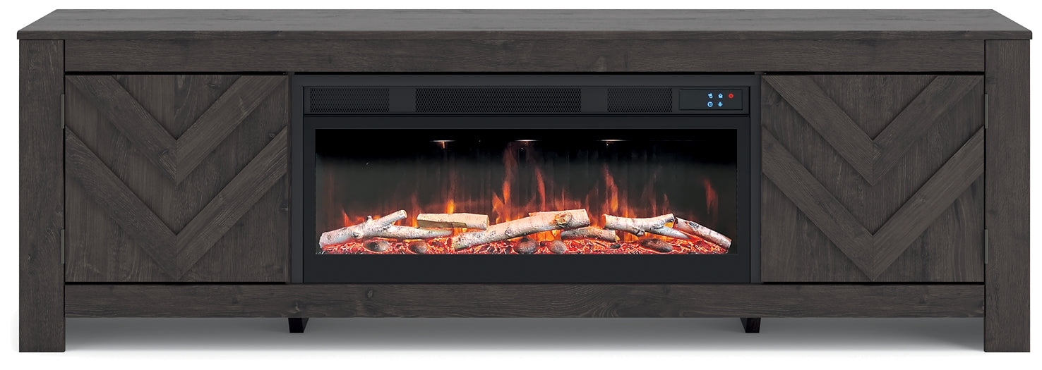 Meuble TV Cayboni 71 avec foyer électrique