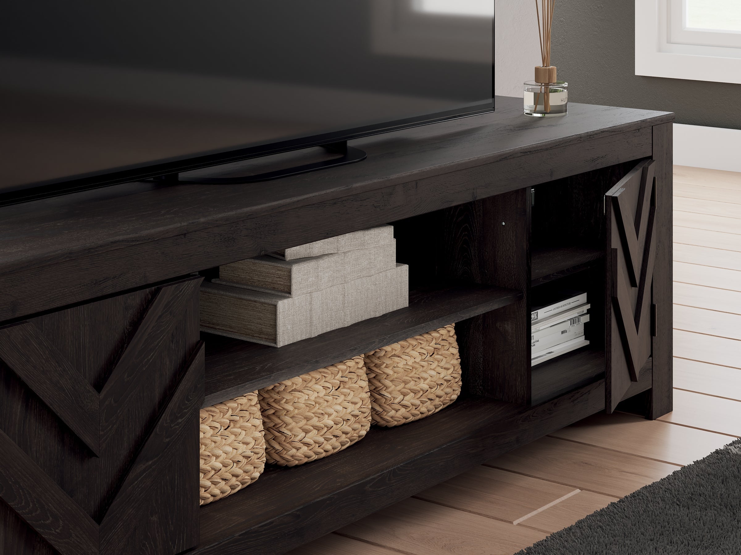 Meuble TV Cayboni LG avec option cheminée