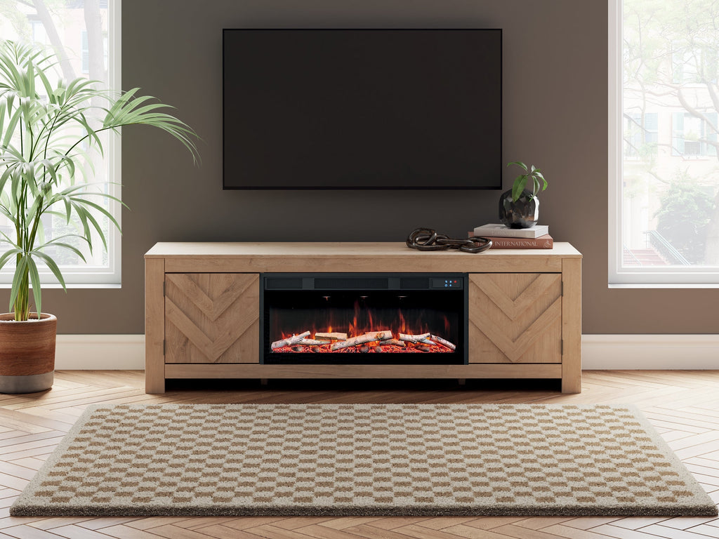 Meuble TV Cayboni 71 avec foyer électrique