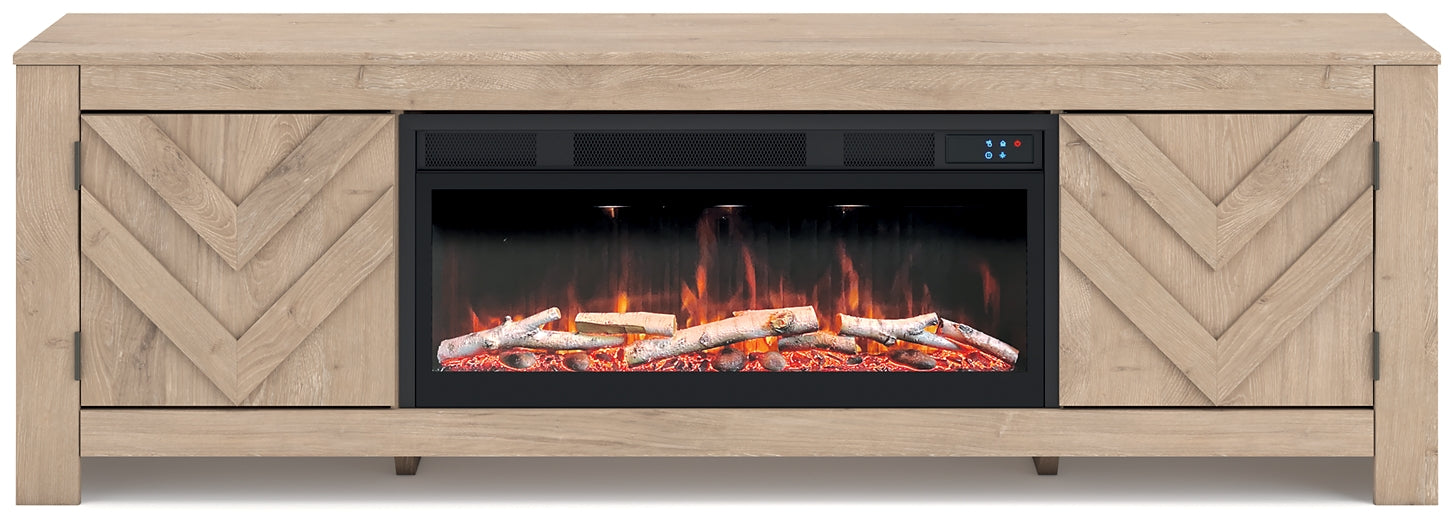 Meuble TV Cayboni 71 avec foyer électrique
