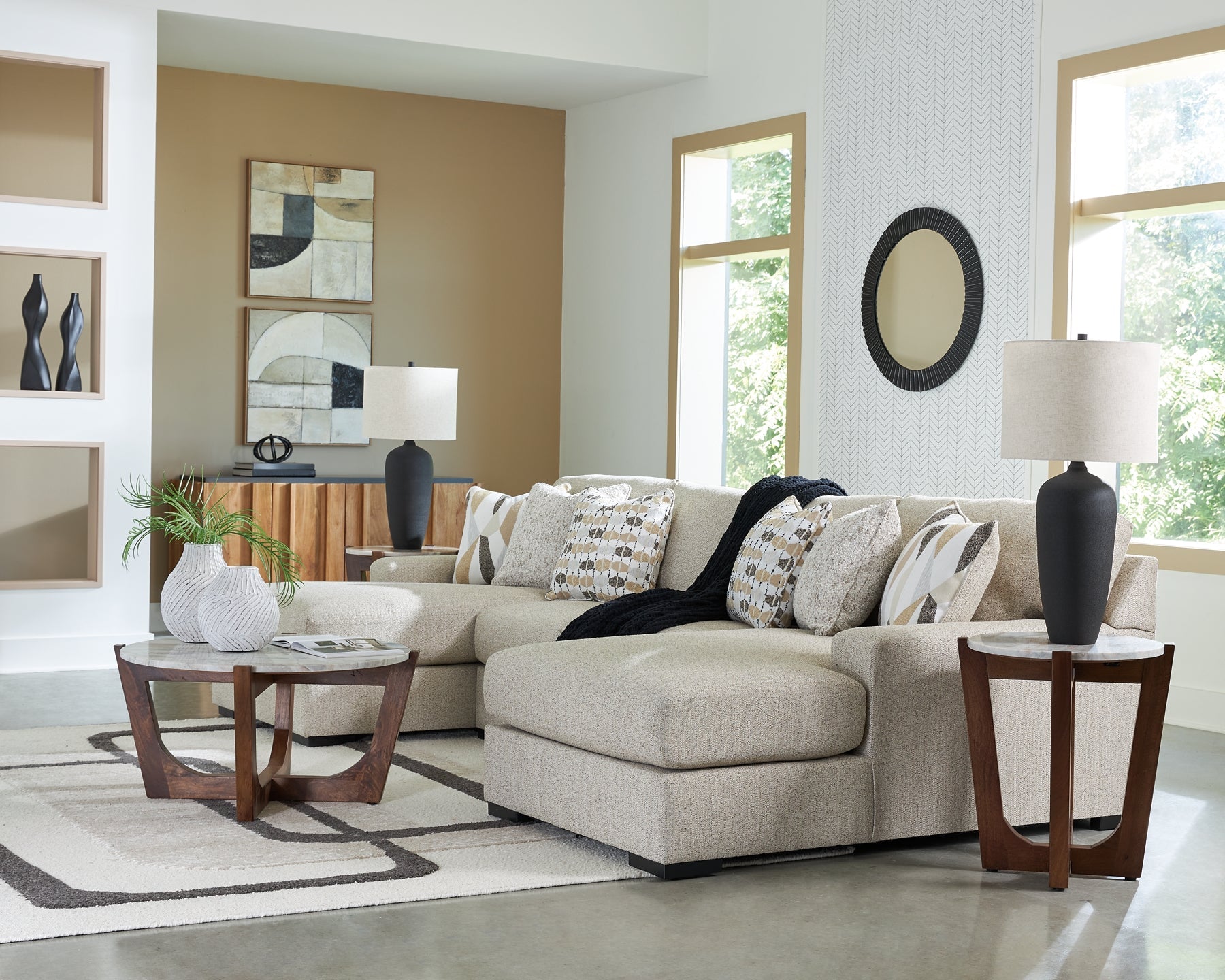 Canapé sectionnel double 3 pièces Laurelgrove