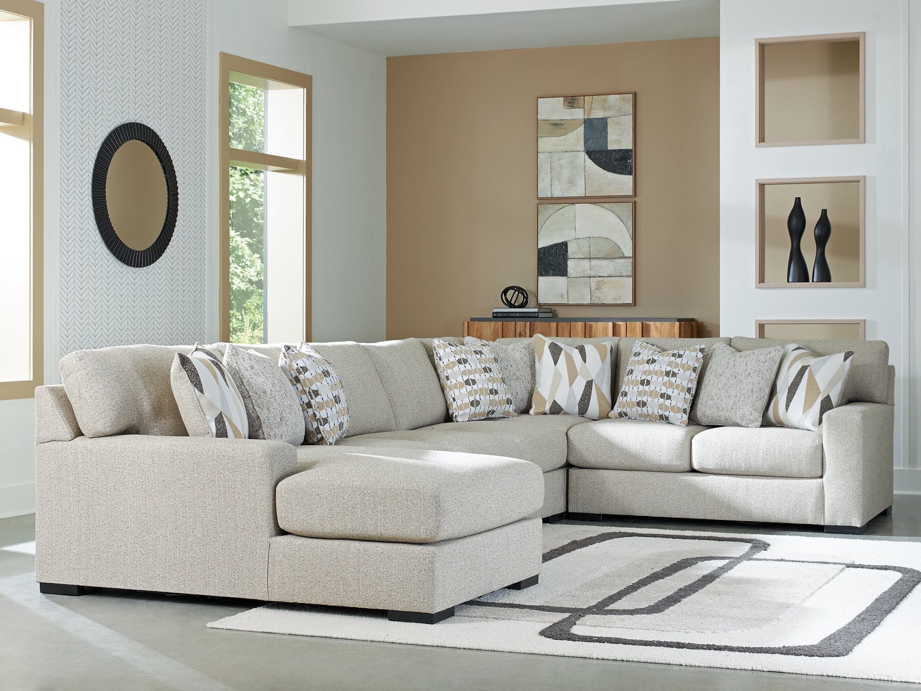 Canapé modulable 5 pièces Laurelgrove avec méridienne